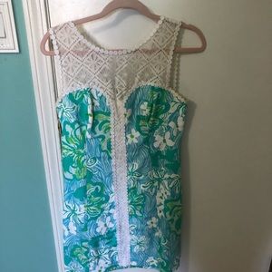 blue/green lilly pultizer shift dress